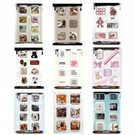 Наклейки объемные эпоксидные на телефон, 6 - 8 шт. на листе, СОВРЕМЕННЫЕ ДИЗАЙНЫ, АССОРТИ, NALEPKING