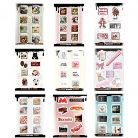 Наклейки объемные эпоксидные на телефон, 6 - 8 шт. на листе, СОВРЕМЕННЫЕ ДИЗАЙНЫ, АССОРТИ, NALEPKING