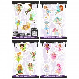 Наклейки виниловые, 20 - 22 шт., 4 листа, А6, КАВАЙНЫЕ ДИЗАЙНЫ, АССОРТИ, NALEPKING