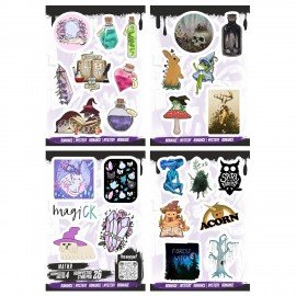 Наклейки виниловые, 21 - 33 шт., 4 листа, А6, ЭСТЕТИКА, АССОРТИ, NALEPKING