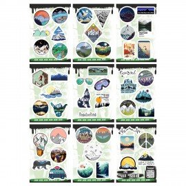 Наклейки виниловые, 44 - 50 шт., 9 листов, А6, МОДЕРН, АССОРТИ, NALEPKING