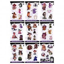 Наклейки виниловые, 44 - 50 шт., 9 листов, А6, МОДЕРН, АССОРТИ, NALEPKING