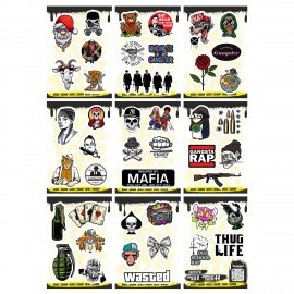 Наклейки виниловые, 44 - 50 шт., 9 листов, А6, МОДЕРН, АССОРТИ, NALEPKING