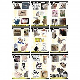 Наклейки виниловые, 44 - 50 шт., 9 листов, А6, МОДЕРН, АССОРТИ, NALEPKING