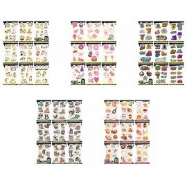 Наклейки виниловые, 45 -78 шт., 9 листов, А6, ЯРКИЕ ДИЗАЙНЫ, АССОРТИ, NALEPKING