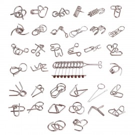 Головоломки металлические, набор 36 штук, разные уровни сложности, МозгоМина, 666421