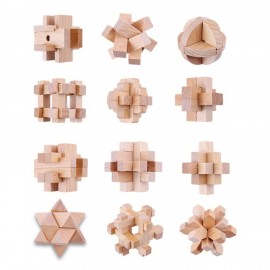 Головоломка деревянная, ассорти, 12 видов, МозгоМина, 666424