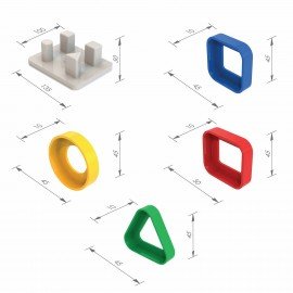 Игра - сортер дидактическая "Веселые фигурки", пластиковая, 12 элементов, НОРДПЛАСТ, 801