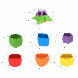 Игра - сортер дидактическая "Черепаха", пластиковая, 6 формочек, НОРДПЛАСТ, 793