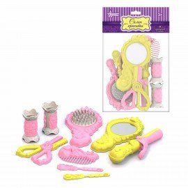 Набор парикмахерский "Маленькая принцесса", 9 предметов, пластик, цвета ассорти, НОРД, 647/2