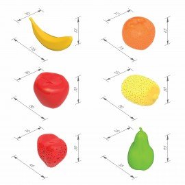 Набор игрушечный "Фрукты", пластиковый, 6 предметов, НОРДПЛАСТ, 433