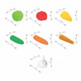 Набор игрушечный "Овощи", пластиковый, 7 предметов, НОРДПЛАСТ, 434