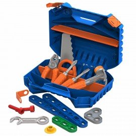 Набор инструментов с конструктором игрушечный, пластик, 47 предметов в чемодане, НОРД, 545