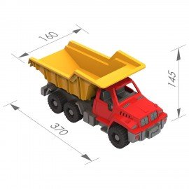 Машина игрушечная ГРУЗОВИК большая "Строитель", пластиковая, 37x16x14,5 см, НОРДПЛАСТ, ш/к42740, 147