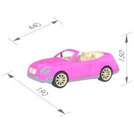 Машина игрушечная КАБРИОЛЕТ "Нимфа", пластиковая, 44x20x14,5 см, НОРДПЛАСТ, 297