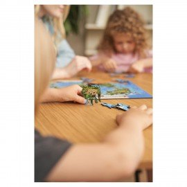 Интерактивная деревянная карта-пазл Globen "Животный и растительный мир Земли", 41х29см, 100 элементов, PAG5203