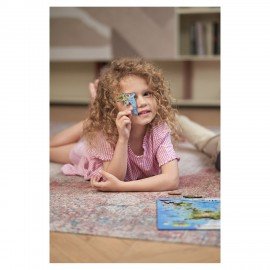 Интерактивная деревянная карта-пазл Globen "Животный и растительный мир Земли", 41х29см, 100 элементов, PAG5203