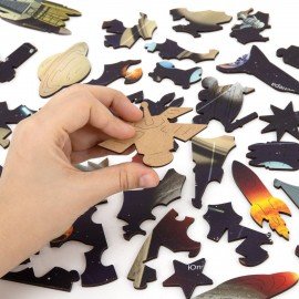 Интерактивная деревянная карта-пазл GLOBEN "Строение солнечной системы", 44х26см, 80 элементов, PAG5204