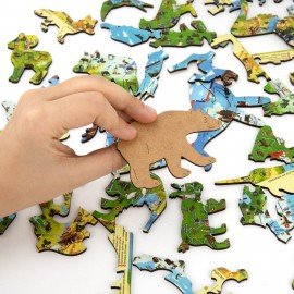 Интерактивная деревянная карта-пазл GLOBEN "Карта нашей Родины", 41х29см, 100 элементов, PAG5206