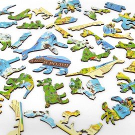 Интерактивная деревянная карта-пазл GLOBEN "Карта нашей Родины", 41х29см, 100 элементов, PAG5206