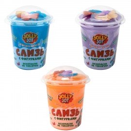 Слайм Слизь с фигурками, единороги, 200 гр, АССОРТИ 3 вида, JOLLY JOT (ДЖОЛЛИ ДЖОТ),, 666666