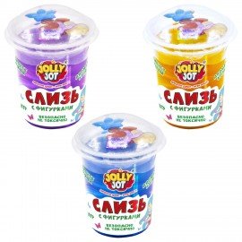 Слайм Слизь с фигурками, единороги, 200 гр, АССОРТИ 3 вида, JOLLY JOT (ДЖОЛЛИ ДЖОТ),, 666666