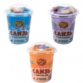 Слайм Слизь с фигурками, русалочки, 200 гр, НАБОР 3 шт, JOLLY JOT, 666667