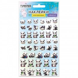 Наклейки объемные зефирные 15х10 см, ассорти 12 видов, FUNSTER (ФАНСТЕР), 666675