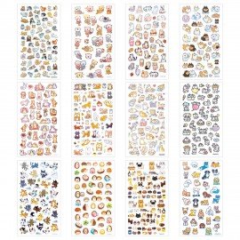 Наклейки бумажные 17,5х9,5 см, ассорти 12 видов, FUNSTER (ФАНСТЕР), 666676