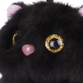 Игрушка-брелок мягкая "Котик с сумочкой", 12 см, цвет черный, WOOZOO (ВУЗУ), 666774