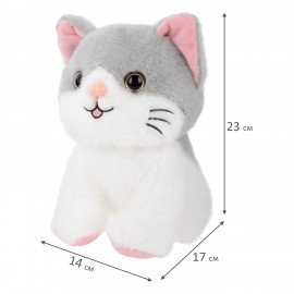 Игрушка мягкая "Котик", 23 см, ассорти 2 цвета, WOOZOO (ВУЗУ), 666778