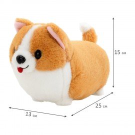 Игрушка мягкая "Корги", 25 см, цвет светло-коричневый, WOOZOO (ВУЗУ), 666780
