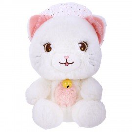 Игрушка мягкая "Котик", высота 23 см, цвет белый, WOOZOO (ВУЗУ), 666785
