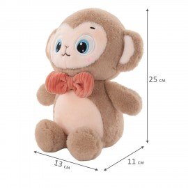Игрушка мягкая "Обезьянка", 25 см, цвет коричневый, WOOZOO (ВУЗУ), 666790