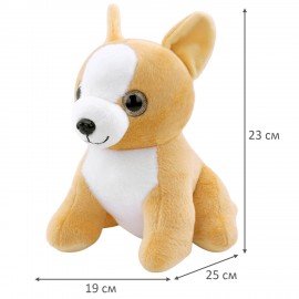 Игрушка мягкая Корги, 23 см, цвет коричневый, WOOZOO (ВУЗУ), 666794