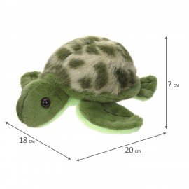 Игрушка мягкая Черепашка, 20 см, цвет зеленый, WOOZOO (ВУЗУ), 666798