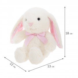 Игрушка мягкая Зайчик, 18 см, цвет белый, WOOZOO (ВУЗУ), 666806