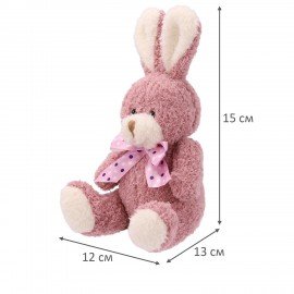 Игрушка мягкая Зайчик, 15 см, ассорти 4 цвета, WOOZOO (ВУЗУ), 666811