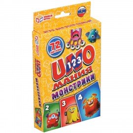 Игра настольная Уномания, 70-72 карточки, АССОРТИ, Умные игры