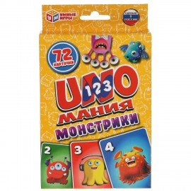 Игра настольная Уномания, 70-72 карточки, АССОРТИ, Умные игры