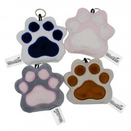 Игрушка-брелок мягкая "КОШАЧЬЯ ЛАПКА", ткань Вельбоа, ассорти, 10х10см, 4 цвета, WOOZOO (ВУЗУ), 666975