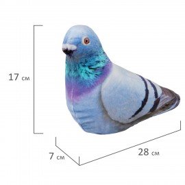 Игрушка мягкая "ГОЛУБЬ", ткань Вельбоа, 28х17 см, WOOZOO (ВУЗУ), 666678, 666978