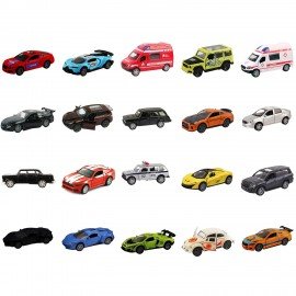 Машинка металлическая инерционная, открывающиеся двери, 1:32,  ассорти 20 видов, Funky Toys, FT1101