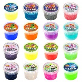 Слайм МИКС, 100 г, АССОРТИ, 8 видов, JOLLY JOT (ДЖОЛЛИ ДЖОТ), 667321