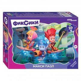 Пазл картонный 30 элементов, "МАКСИ-ПАЗЛЫ", АССОРТИ, поле 27 х18 см