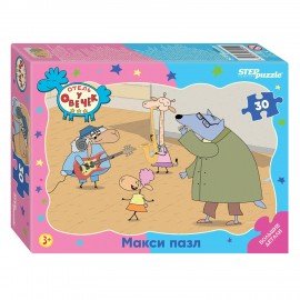 Пазл картонный 30 элементов, "МАКСИ-ПАЗЛЫ", АССОРТИ, поле 27 х18 см