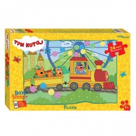 Пазл картонный 24 элемента, "МАКСИ-ПАЗЛЫ", АССОРТИ, поле 50х34,5 см