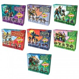 Набор солдатиков + стреляющее орудие, "БИТВЫ FANTASY", АССОРТИ, Нескучные игры