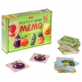 Игра настольная МЕМО 36 карточек, АССОРТИ, HATBER, 36ИнМ