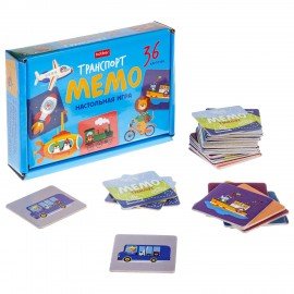 Игра настольная МЕМО 36 карточек, АССОРТИ, HATBER, 36ИнМ
